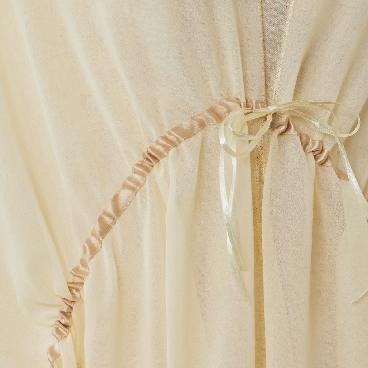  ビーズ付きシフォンストール＜シャンパンゴールド＞