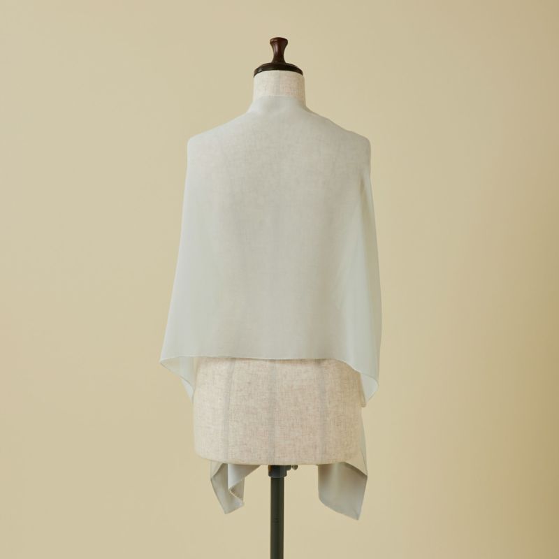 ビーズ付きシフォンストール＜シルバー＞