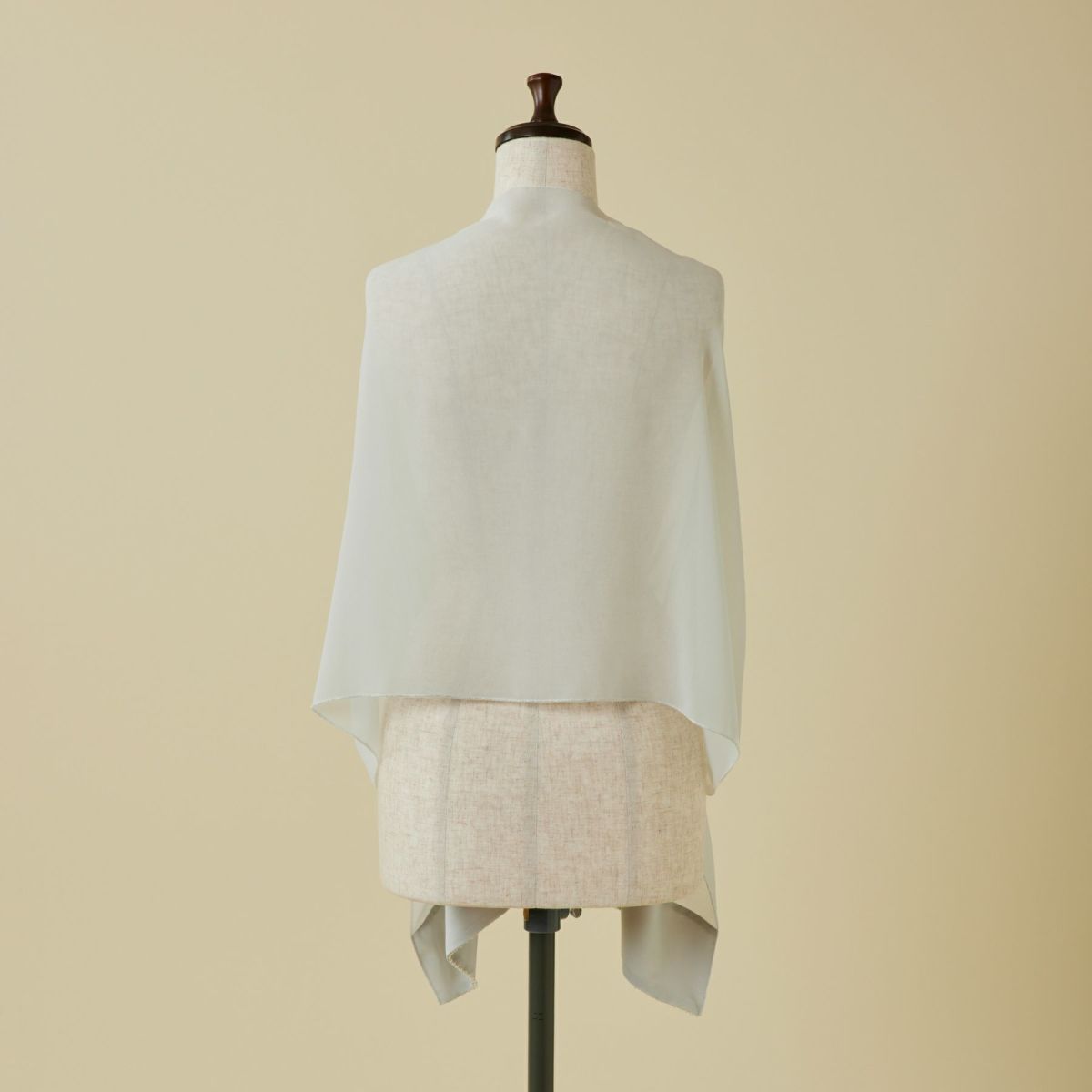 ビーズ付きシフォンストール＜シルバー＞