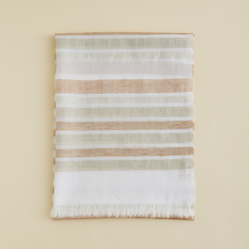  イタリア製 ランダムボーダーラメストール