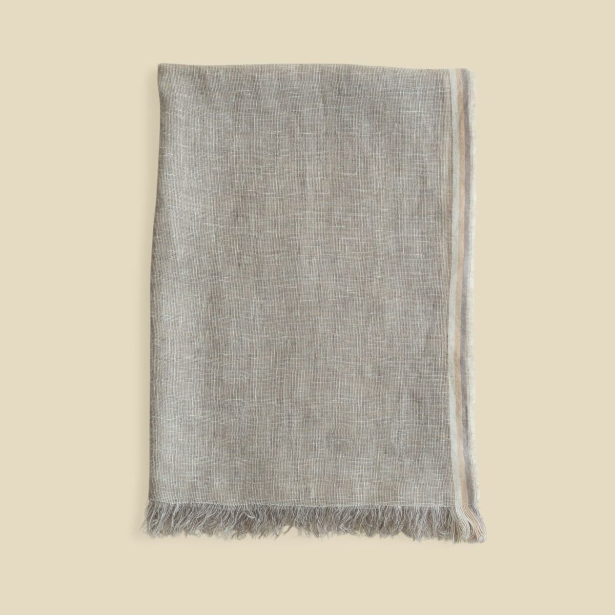  イタリア製 サイドラインリネンストール＜グレー＞