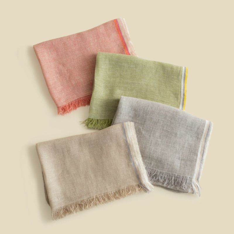 イタリア製 サイドラインリネンストール