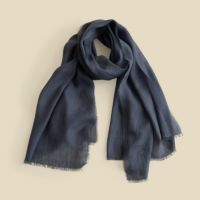 イタリア製 リネンコットンストール＜ネイビー＞