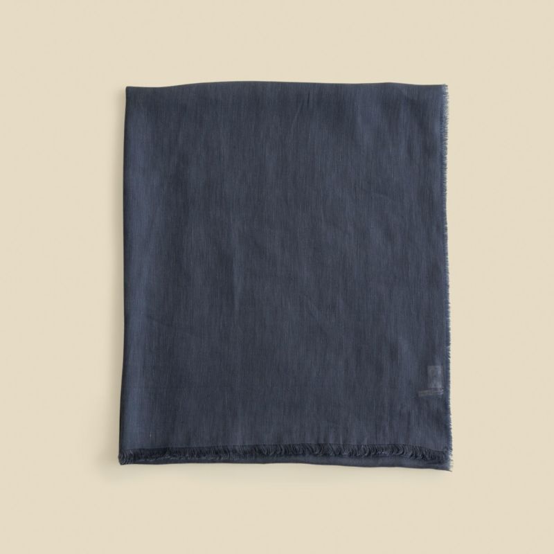 イタリア製 リネンコットンストール＜ネイビー＞