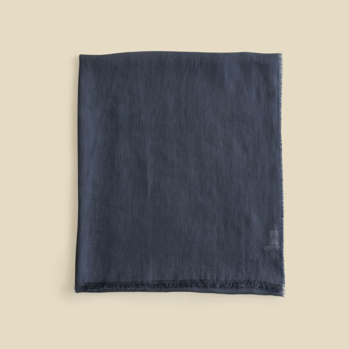 イタリア製 リネンコットンストール＜ネイビー＞