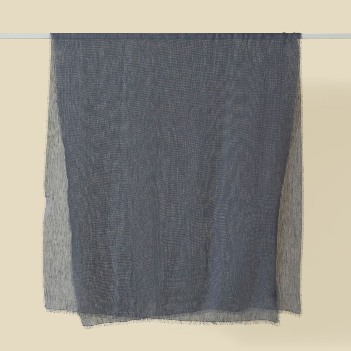 イタリア製 リネンコットンストール＜ネイビー＞