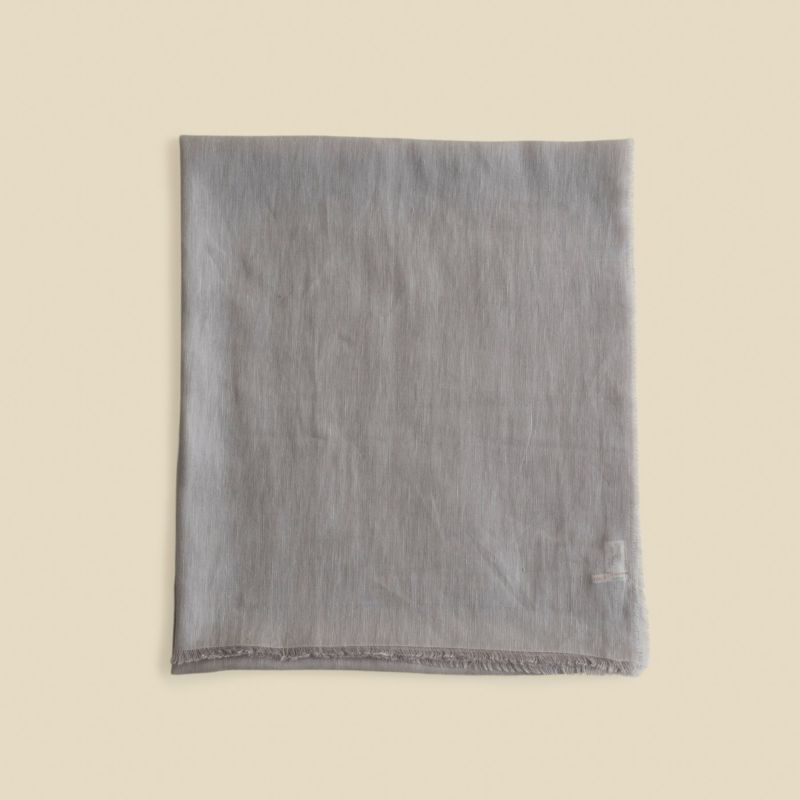 イタリア製 リネンコットンストール＜グレー＞