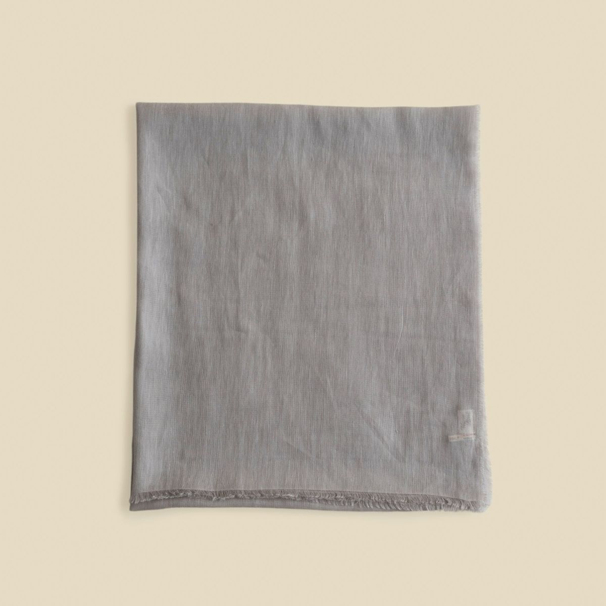 イタリア製 リネンコットンストール＜グレー＞