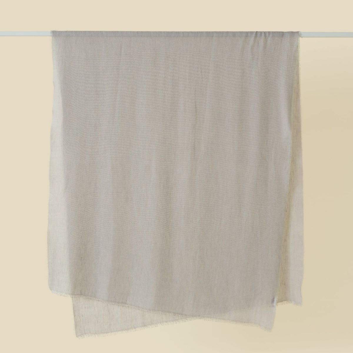 イタリア製 リネンコットンストール＜グレー＞