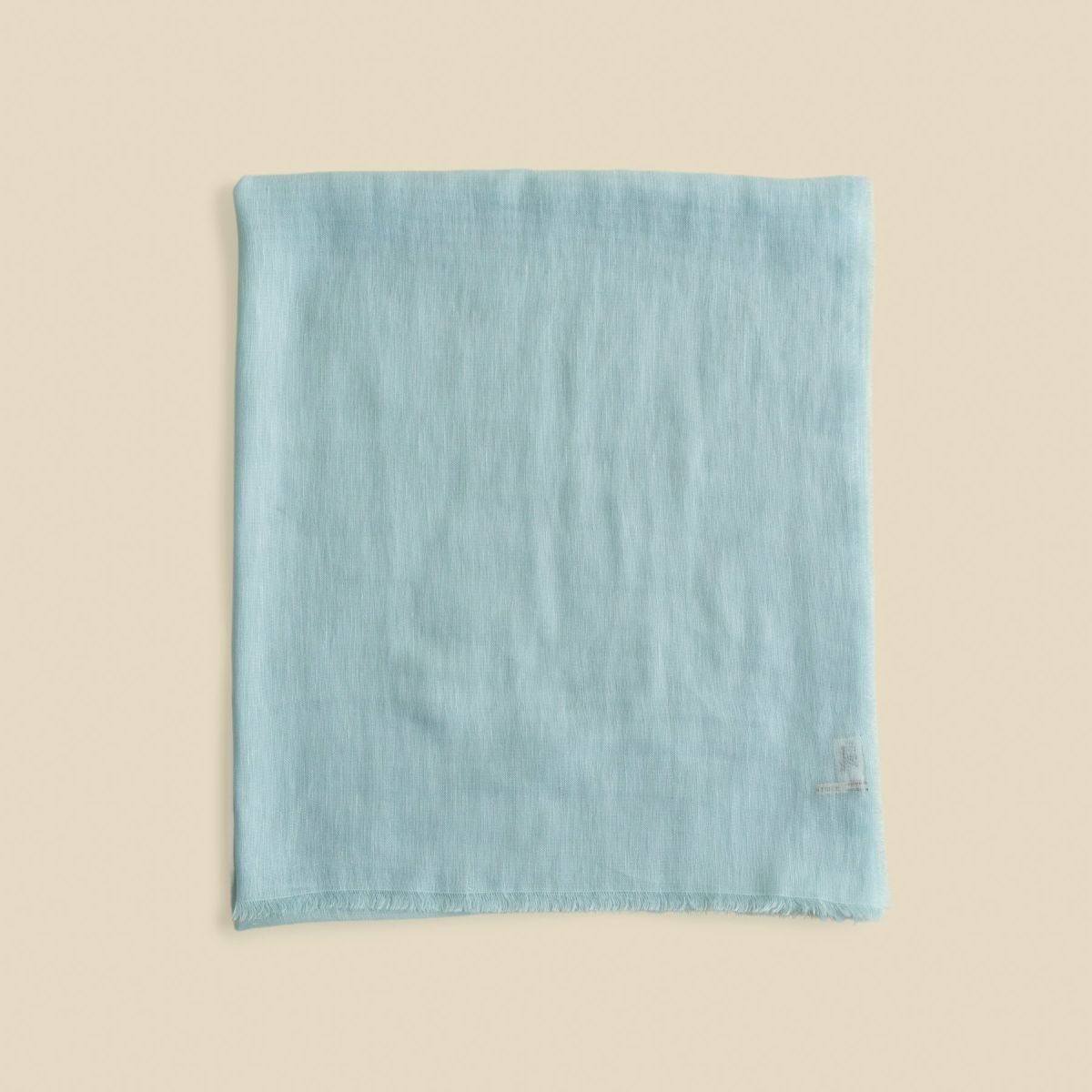 イタリア製　リネンコットンストール＜ライトブルー＞