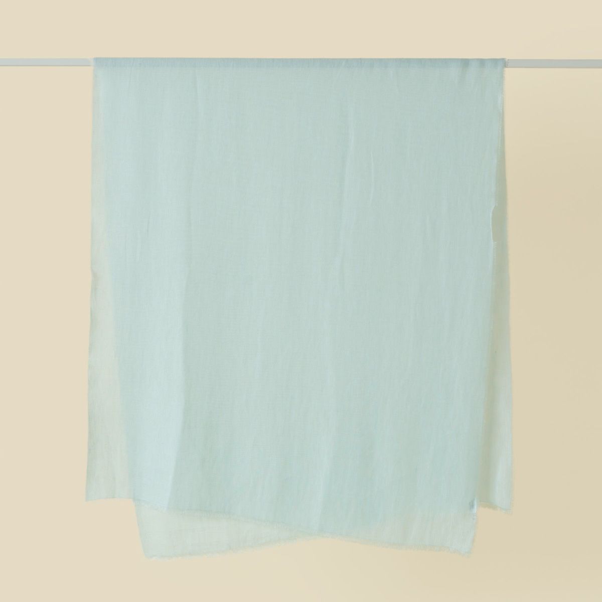 イタリア製　リネンコットンストール＜ライトブルー＞