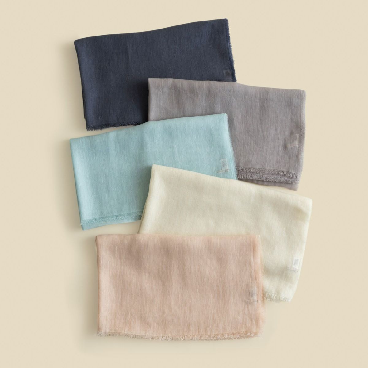 イタリア製　リネンコットンストール