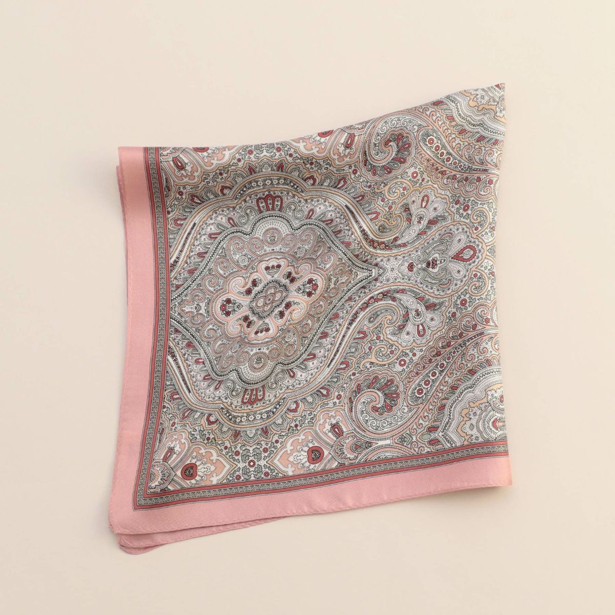 ペイズリースカーフ＜ピンク＞