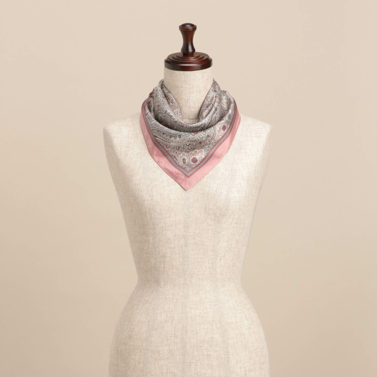 ペイズリースカーフ＜ピンク＞