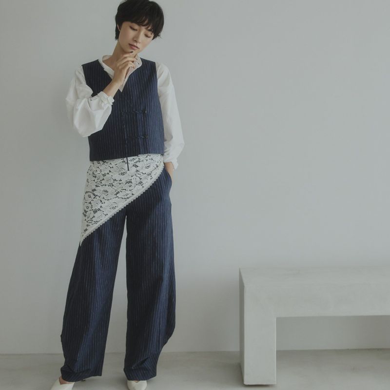  フラワーレース三角スカーフ