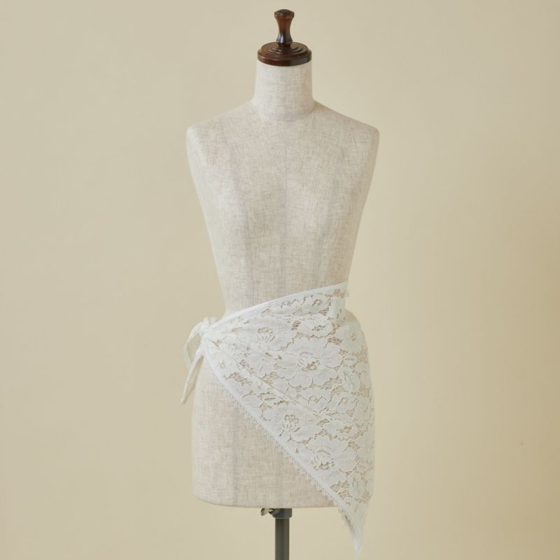  フラワーレース三角スカーフ