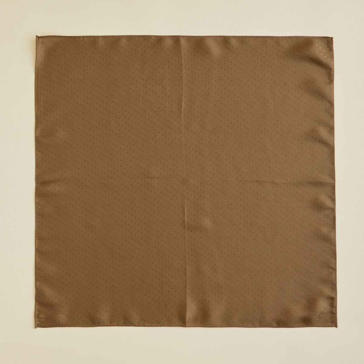 シルクジャカードドットスカーフ＜マスタード＞　シルク100%　日本製