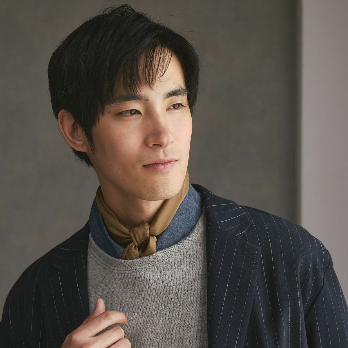  シルクジャカードドット2wayスカーフ