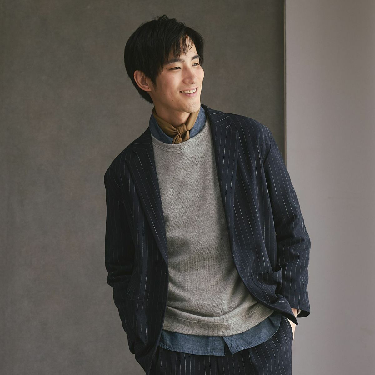  シルクジャカードドット2wayスカーフ