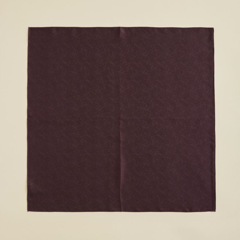 シルクジャカードペイズリー2wayスカーフ＜ボルドー＞　シルク100%　日本製