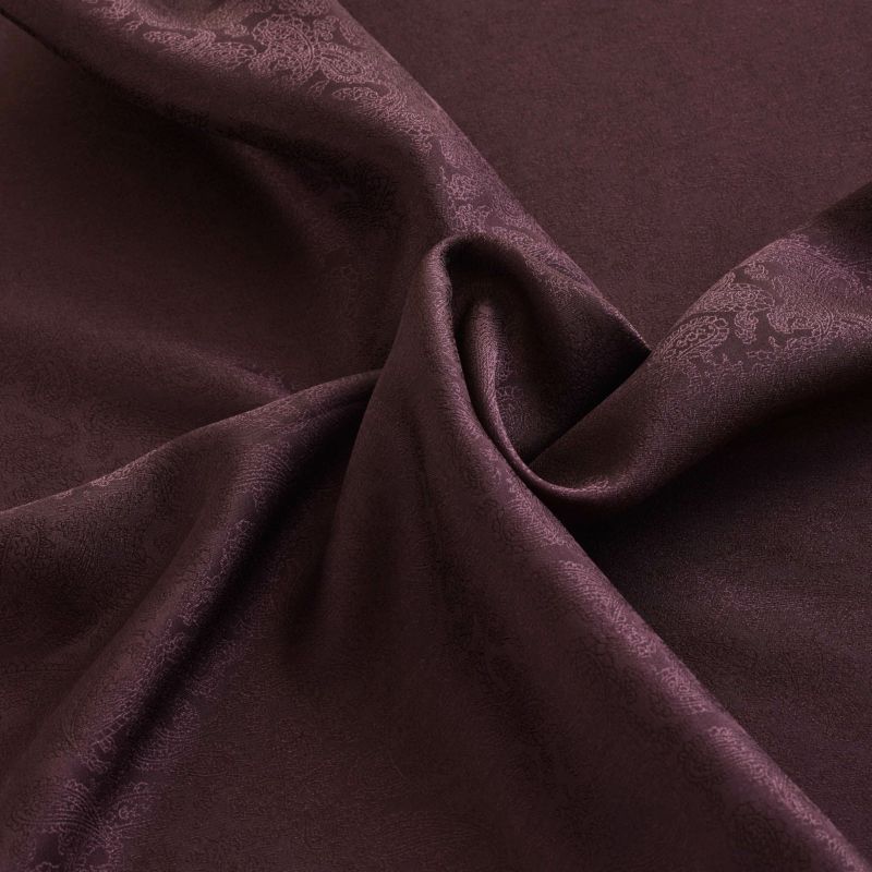 シルクジャカードペイズリー2wayスカーフ＜ボルドー＞　シルク100%　日本製