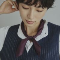 シルクジャカードペイズリー2wayスカーフ＜ボルドー＞　シルク100%　日本製