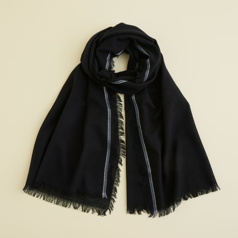 イタリア糸ラインカラー大判ストール