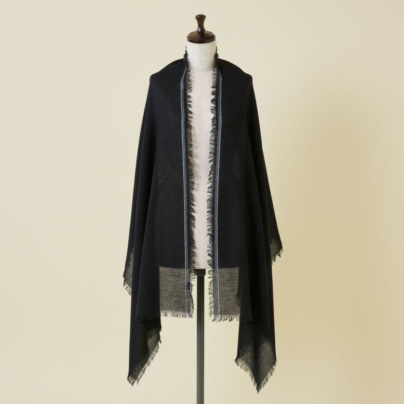 イタリア糸ラインカラー大判ストール