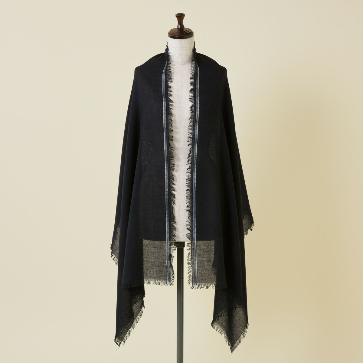 イタリア糸ラインカラー大判ストール