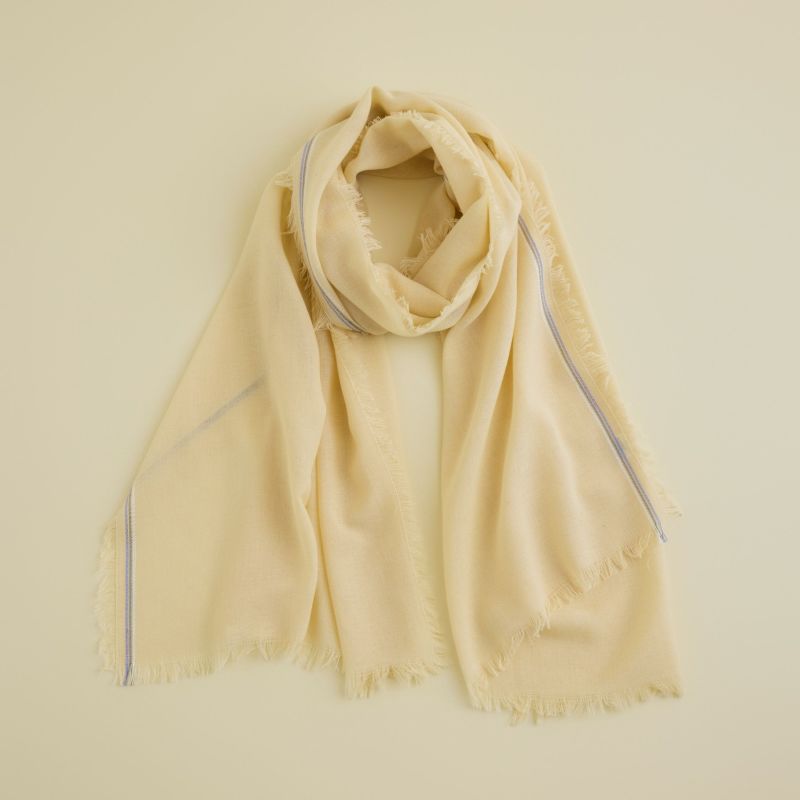 イタリア糸ラインカラー大判ストール