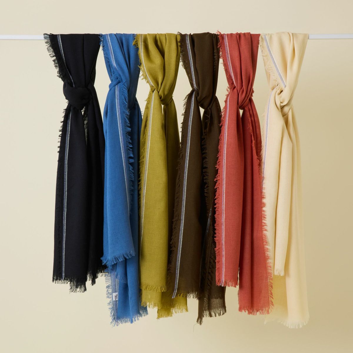 イタリア糸ラインカラー大判ストール