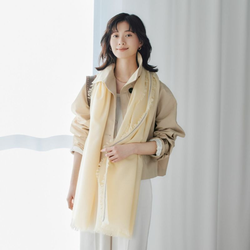 イタリア糸ラインカラー大判ストール