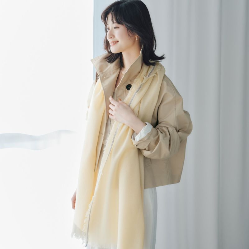 イタリア糸ラインカラー大判ストール