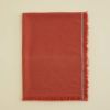 イタリア糸ラインカラー大判ストール＜朱色＞
