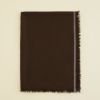 イタリア糸ラインカラー大判ストール＜ブラウン＞