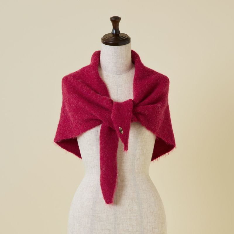 ウールブレンド三角ショール