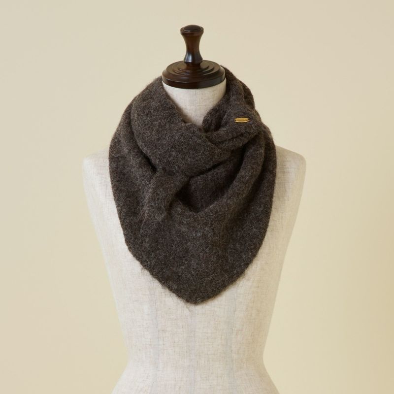  ウールブレンド三角ショール