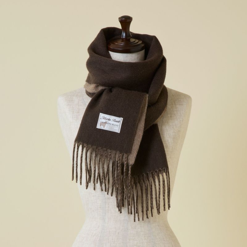 カシミヤブレンドリバーシブルマフラー