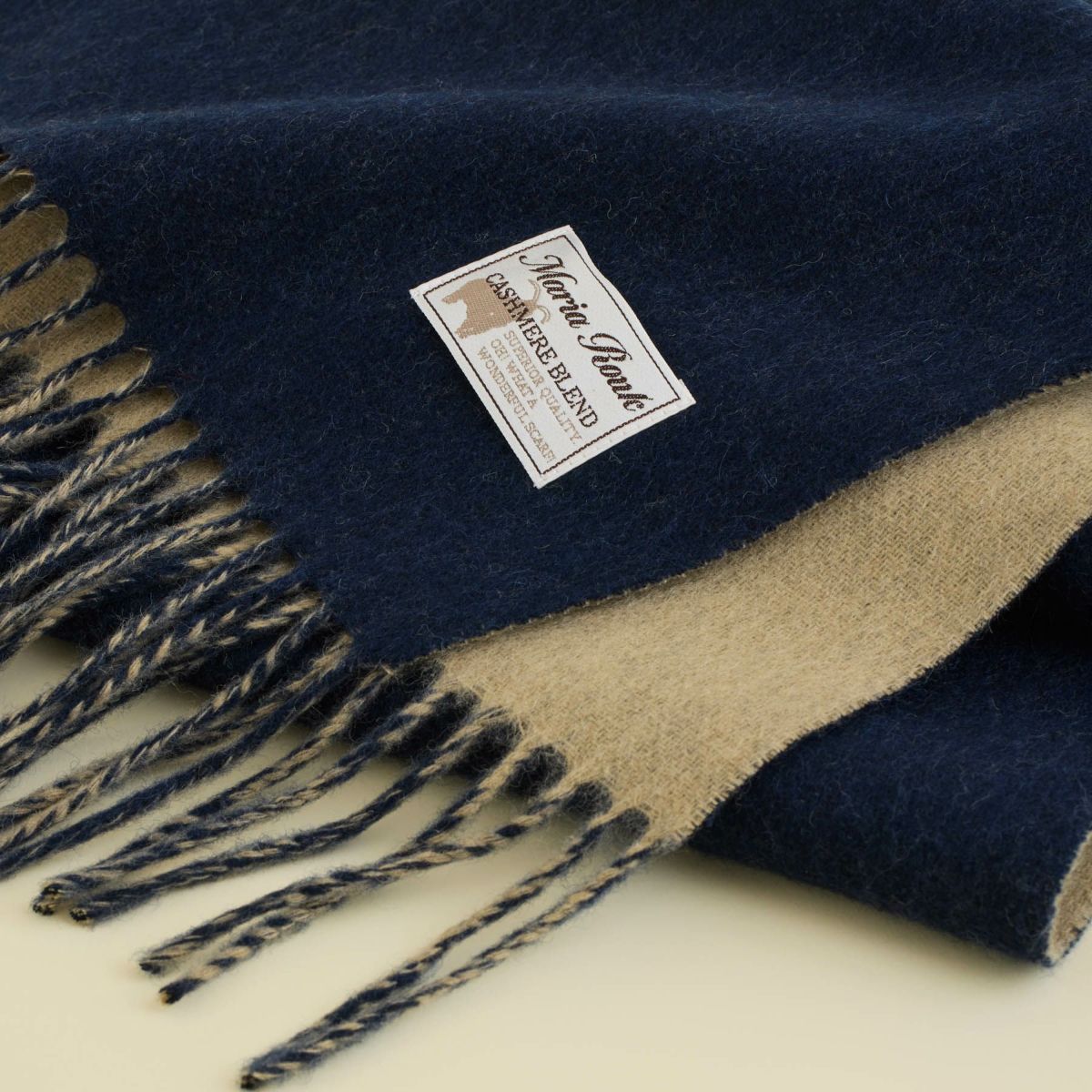 カシミヤブレンドリバーシブルマフラー