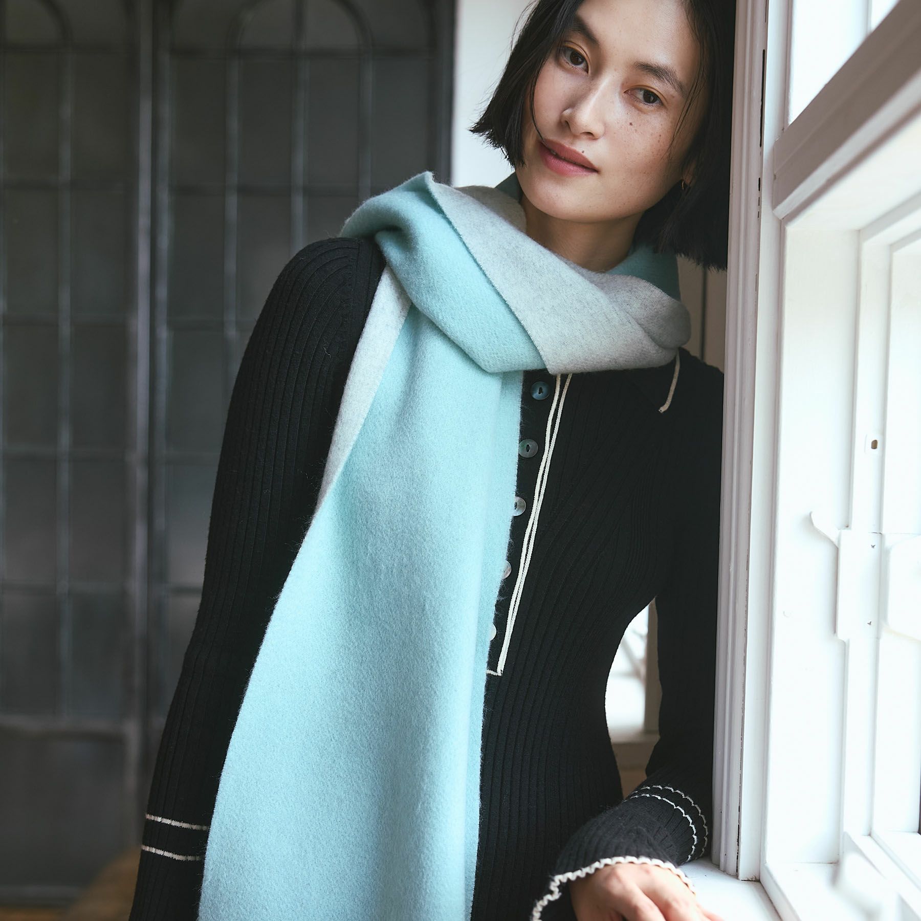 マフラー-ブルー・グリーン系 | Maria Rouk（マリアルーク）