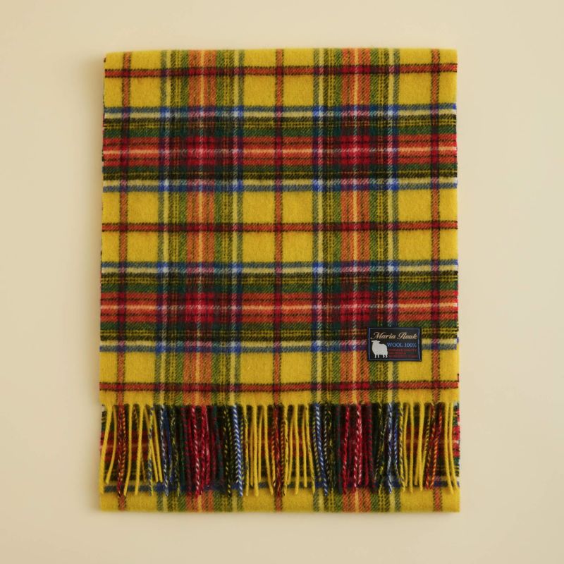 ベビーウール100%チェックマフラー