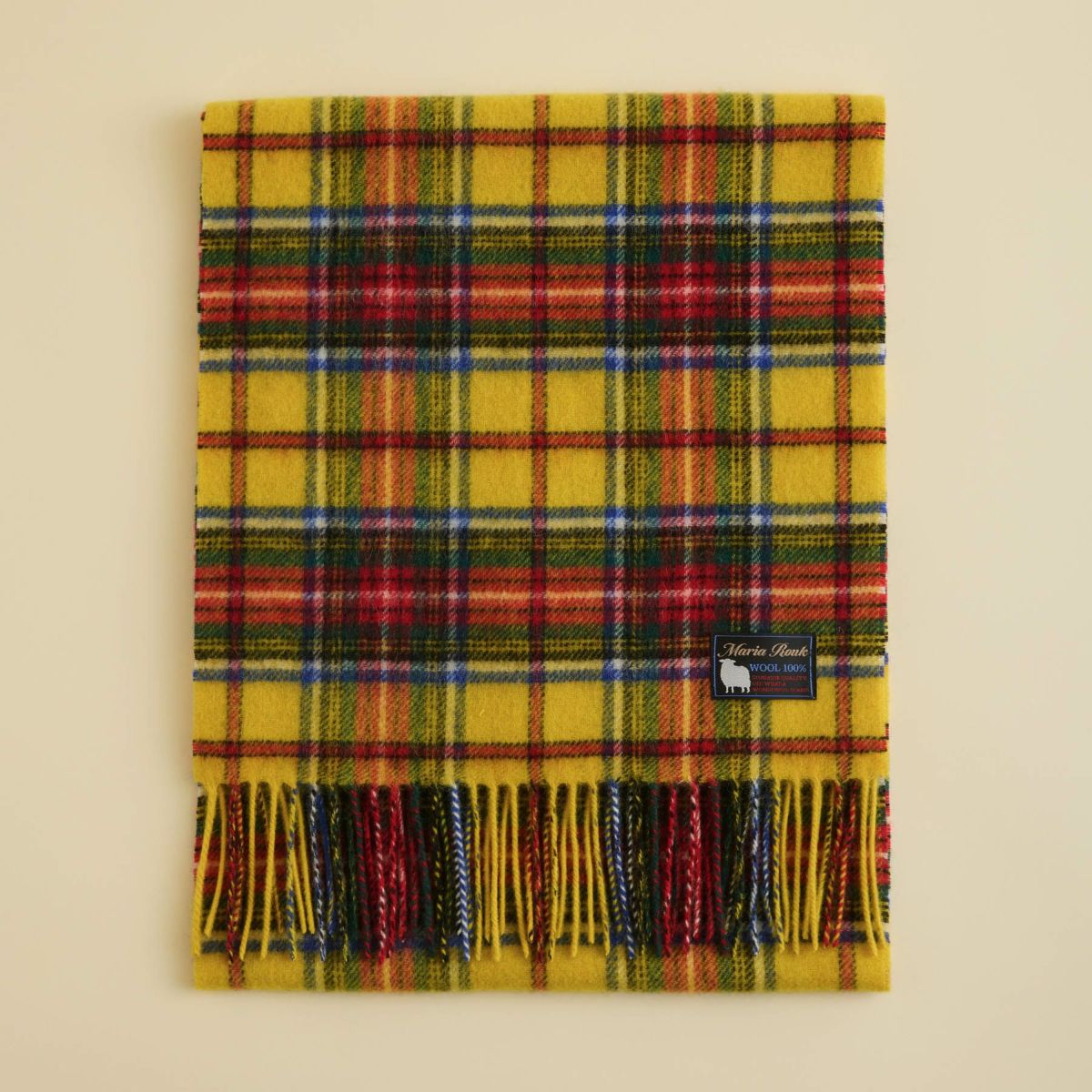 ベビーウール100%チェックマフラー