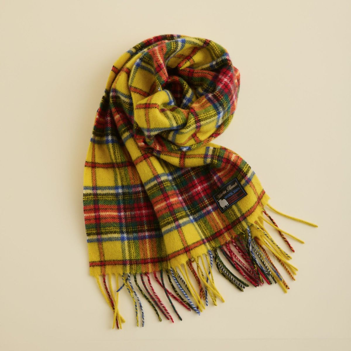 ベビーウール100%チェックマフラー