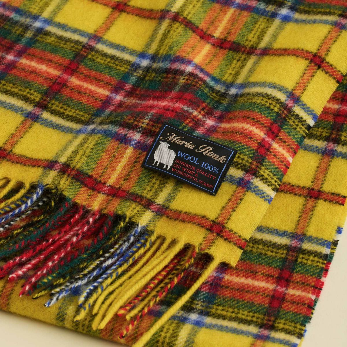 ベビーウール100%チェックマフラー