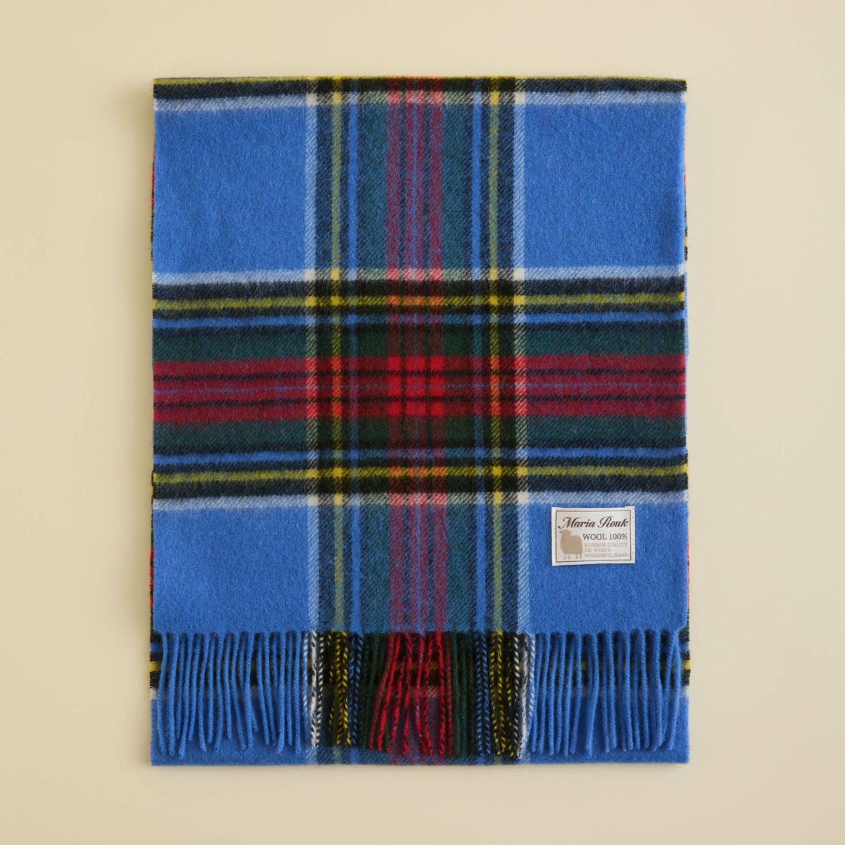 ベビーウール100%チェックマフラー