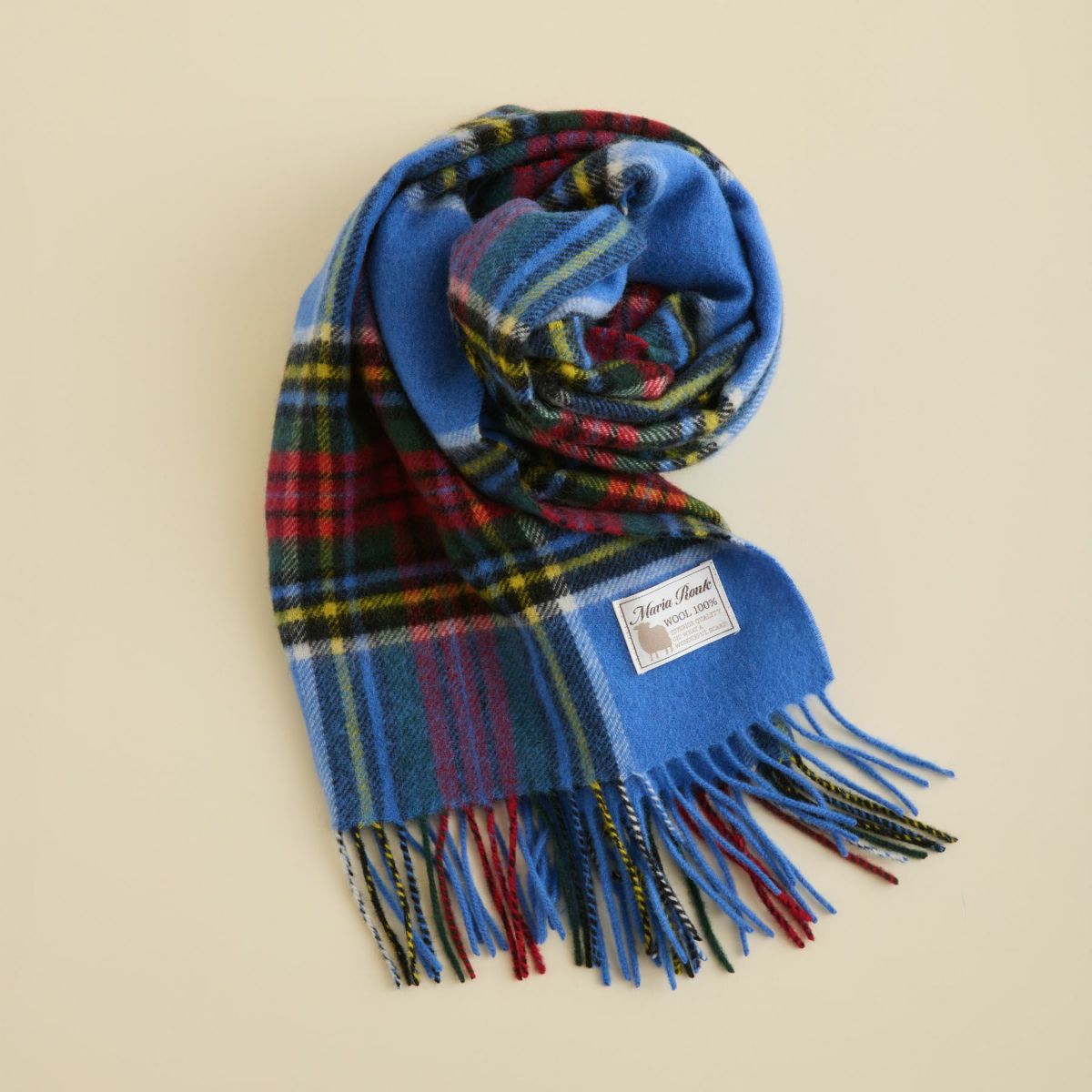 ベビーウール100%チェックマフラー