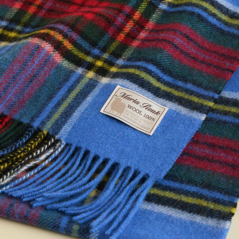 ベビーウール100%チェックマフラー