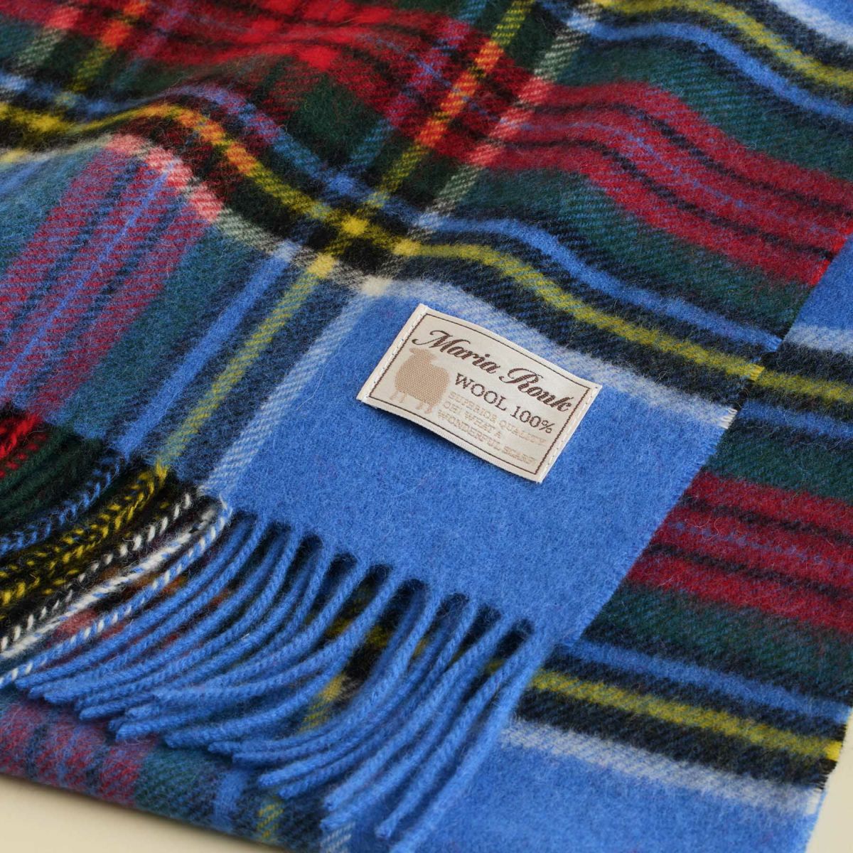 ベビーウール100%チェックマフラー