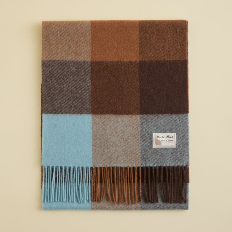 ベビーウール100%チェックマフラー