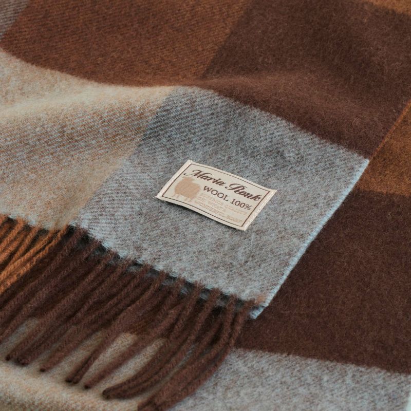 ベビーウール100%チェックマフラー